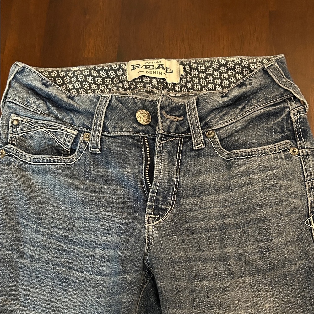 Ariat Perfect Rise Straight Leg Women's Classic Blue Jeans Size 26 Long